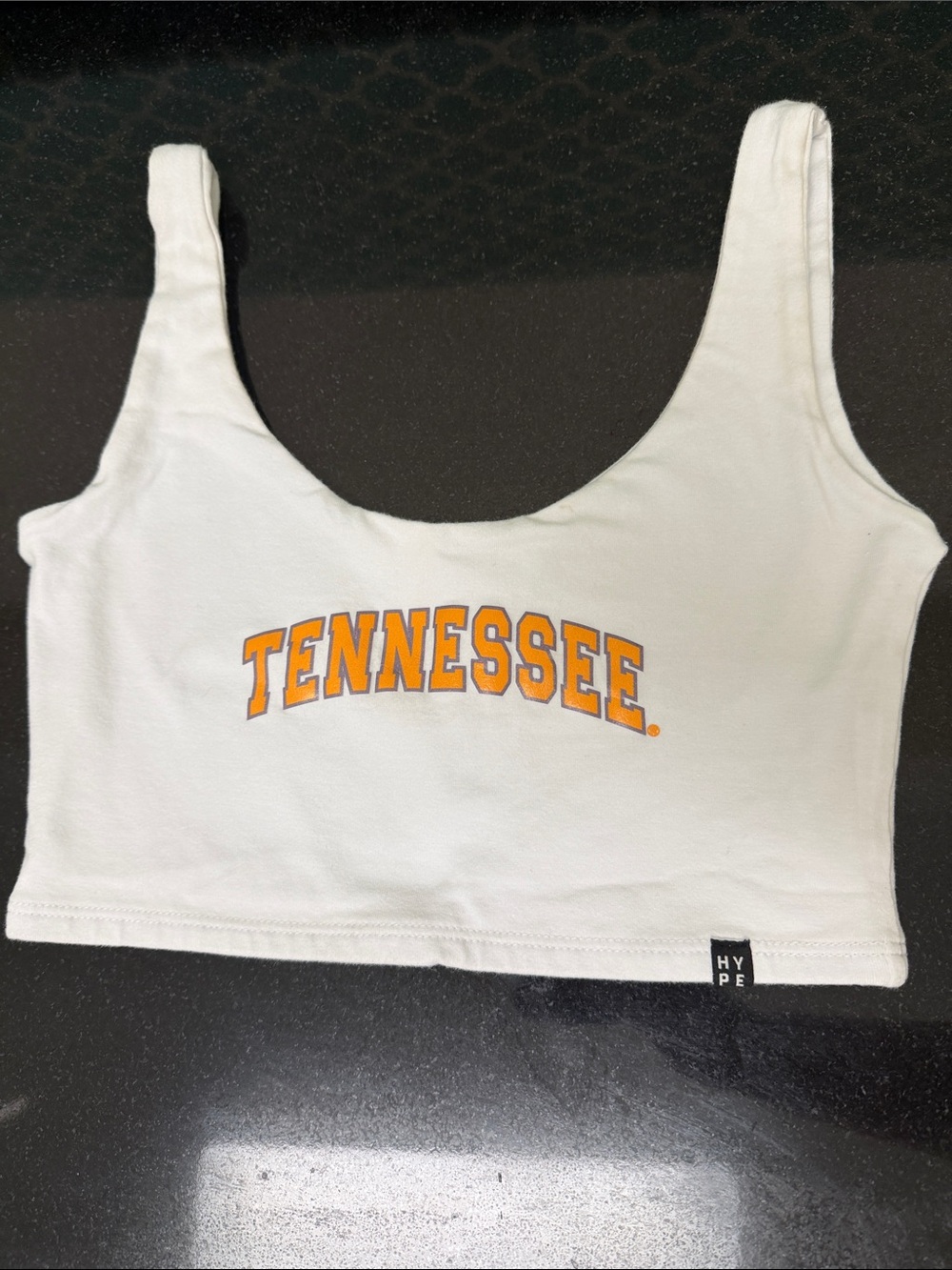 Hype & Vice White Tennessee Crop Tank
